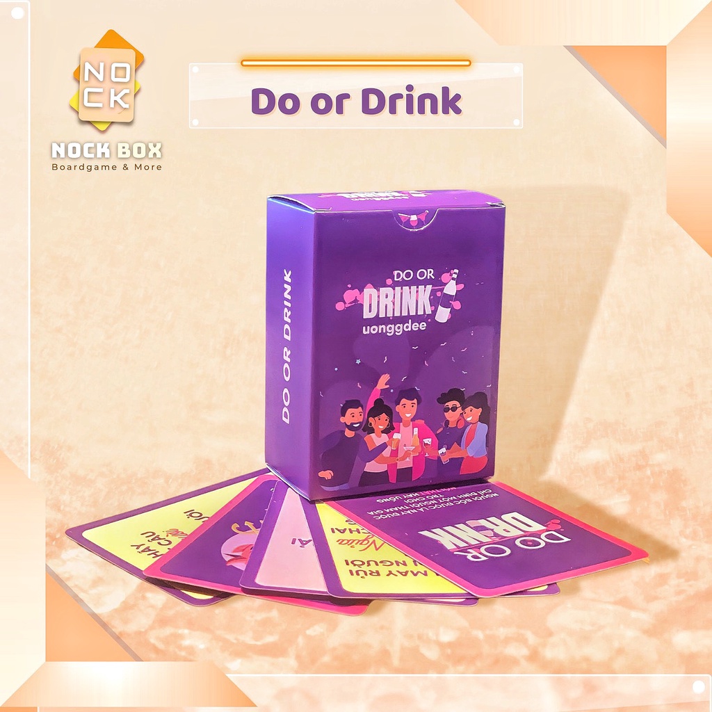 Bộ Bài Do or Drink  Drinking Game Bài Huệ 86 lá - Bài uống bia cho nhóm bạn vui chơi giải trí bữa nhậu - Nock Box
