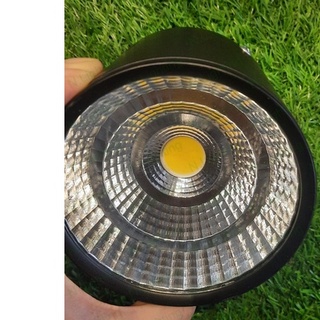 Đèn led lon nổi ốp trần 12w - đèn lon nổi ống bơ cob, smd thân màu đen cao