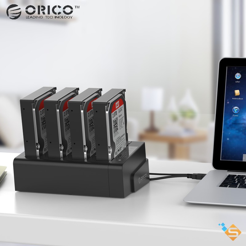 Đế Đựng Ổ Cứng (Docking) 4 khe cắm: 3.5" và 2.5" SATA 3 USB 3.0 ORICO 6648US3-C - Bảo Hành Chính Hãng 1 Năm