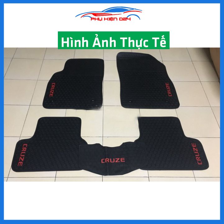 Lót sàn ô tô cao su Cruze hai mẫu 2009-2010-2011-2012-2013-2014-2015-2016-2017-2018-2019-2020-2021-2022 chống trơn trượt