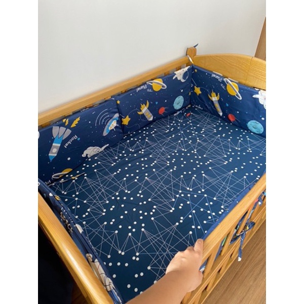 Quây cũi cho bé vải thô lụa Hàn Quốc