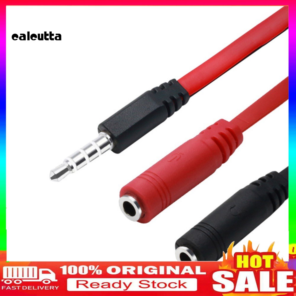 COD-Splitter 3.5mm Nam sang Nữ Mic Tai Nghe Jack Cáp Chuyển Đổi Âm Thanh Cho Laptop