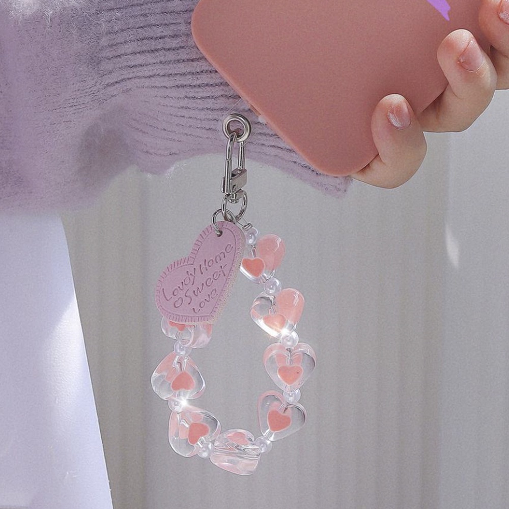 Dây Đeo Điện Thoại Xâu Hạt Ngọc Trai Nhân Tạo Chống Thất Lạc Hình Melody Kuromi Hello Kitty Dễ Thương Diy