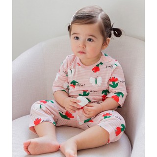 Quần áo trẻ em - Bộ ngủ cho bé cotton giấy Cordii Hàn Quốc - Tulip