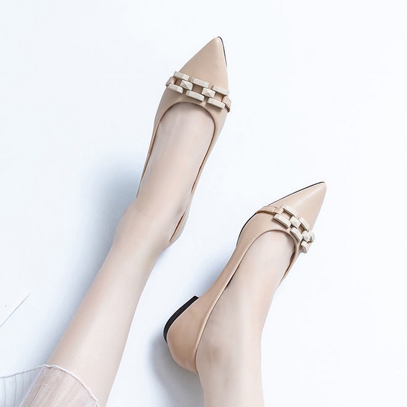 Giày Búp Bê Mũi Nhọn Đế Bằng Size 34-44 Mẫu Mới 2021 Thời Trang Cho Nữ