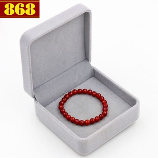 Vòng tay vân rồng đỏ 6 ly 26 hạt hộp nhung