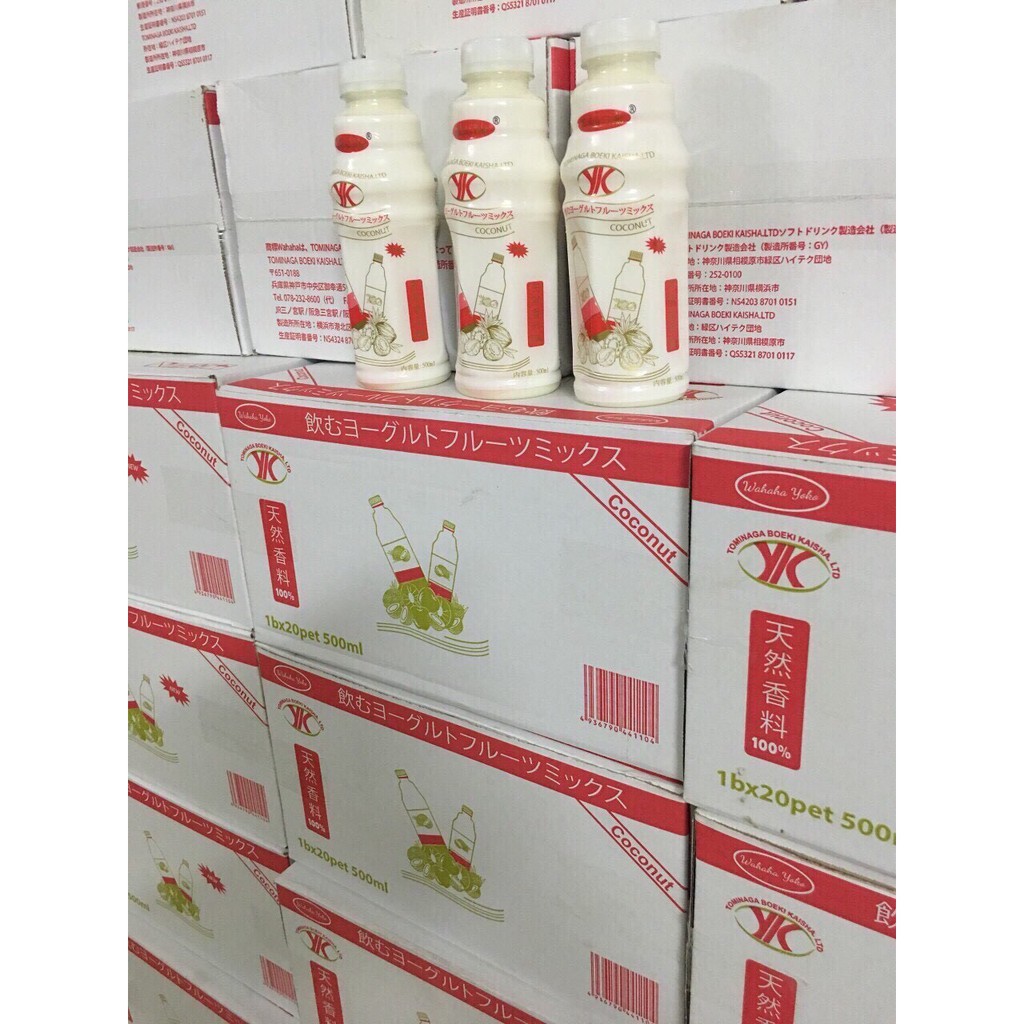 Sữa chua uống vị trái cây tự nhiên Wahaha Yoko Nhật Bản - chai 500ml