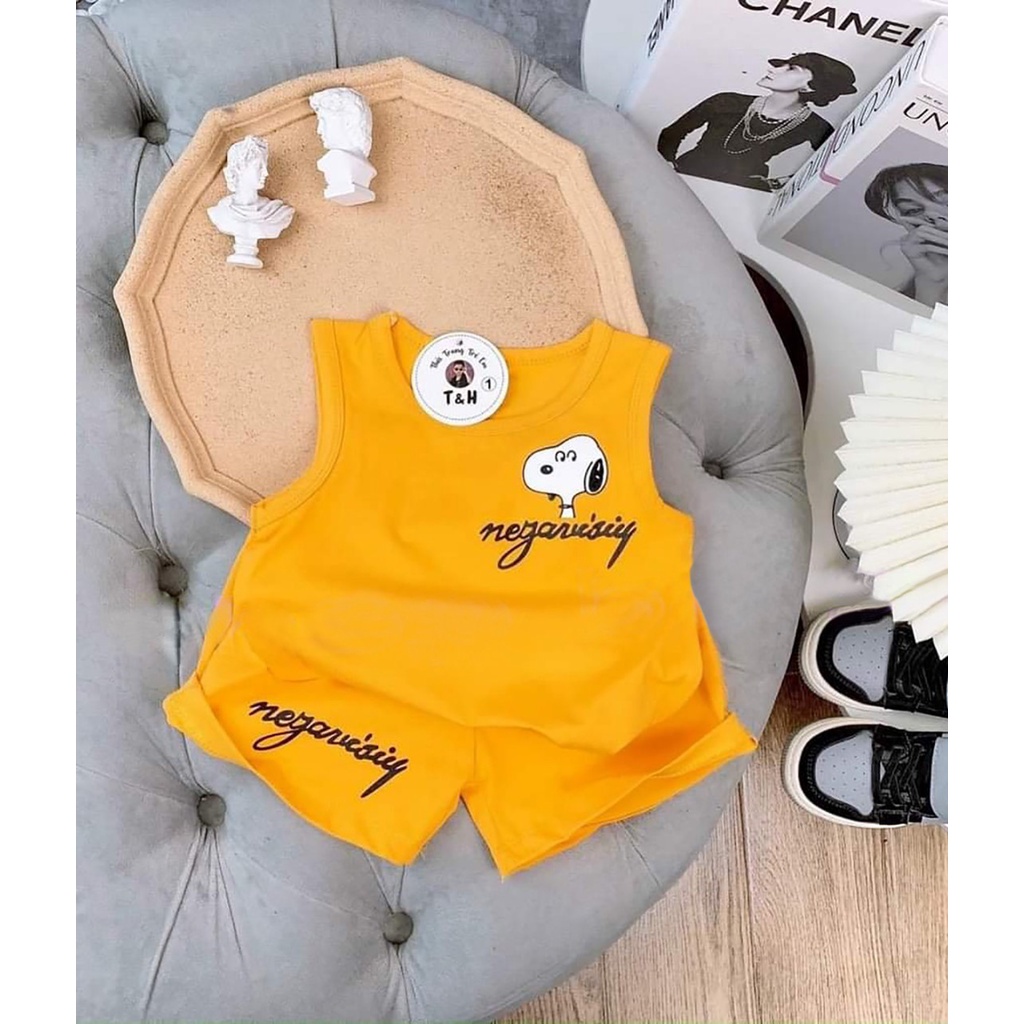 BỘ BA LỖ HÌNH CÚN CHỮ 4 MÀU CHO BÉ CHẤT COTTON MÁT