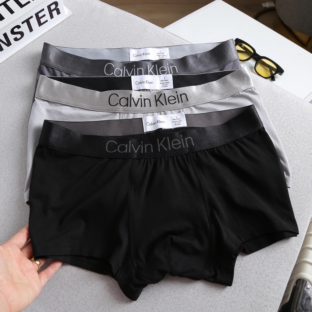 Quần Lót Nam Quần Sịp Boxer Nam Cê Ka Vải Cotton 100% Nhẹ Thoáng Mát Co Giãn CKA04