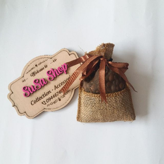 Túi thơm cafe rang mộc, 100% nguyên chất