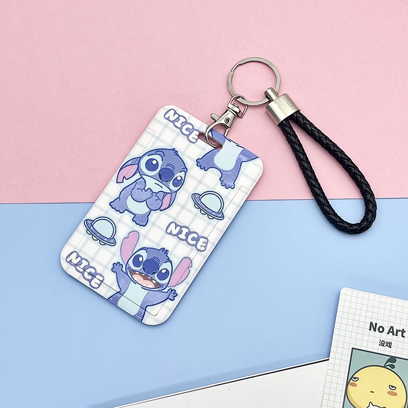 Dây Đeo Thẻ Bảng Tên Sinh Viên Học Sinh Nhân Viên Văn Phòng ID Card Móc Gắn Chìa Khóa Điện Thoại Stitch - Minh An Saigon