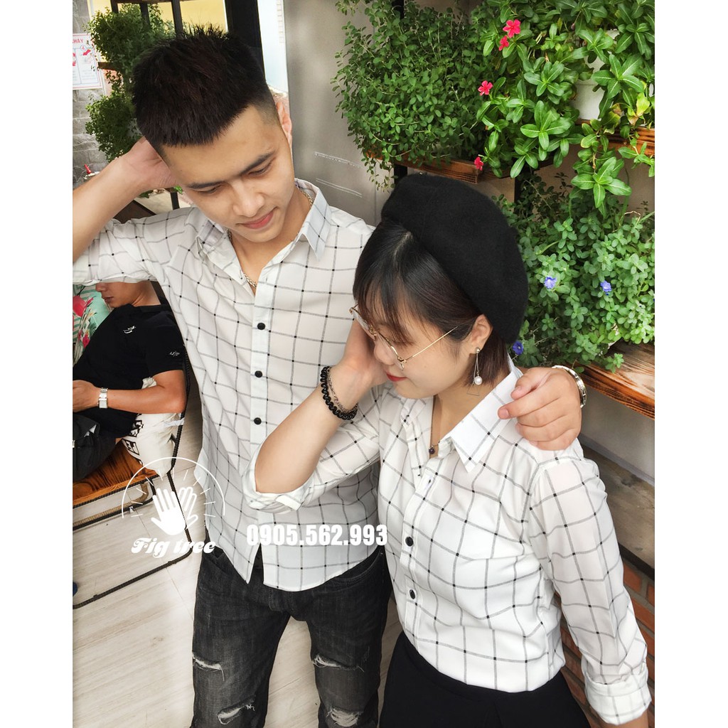 Sơ mi  caro trắng CHẤT ĐẸP RẺ(MS150) FULL SIZE