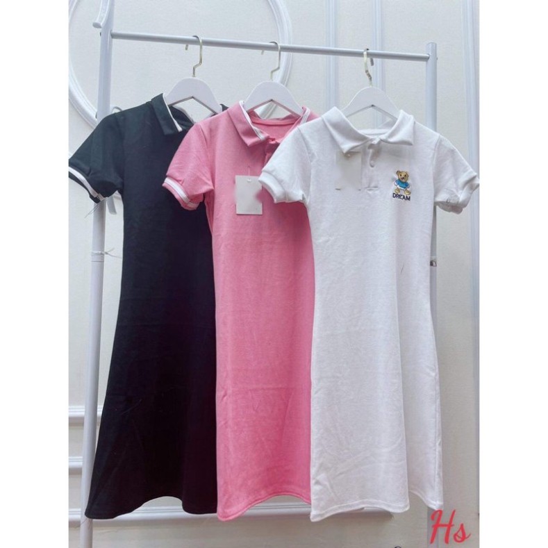 Váy polo cổ bẻ thêu gấu HSU0521