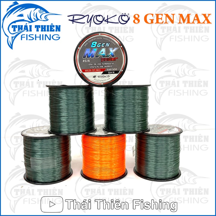 Cước Câu Cá Ryoko Thái Lan Thế Hệ Mới 8 Gen Max Power