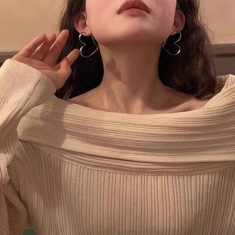 Khuyên tai IF YOU hình trái tim thời trang cho nữ