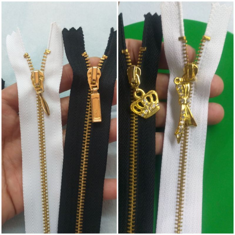 12 sợi dây kéo răng vàng HKK