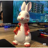 Tô tượng thạch cao thỏ cà rốt size lớn 23CM