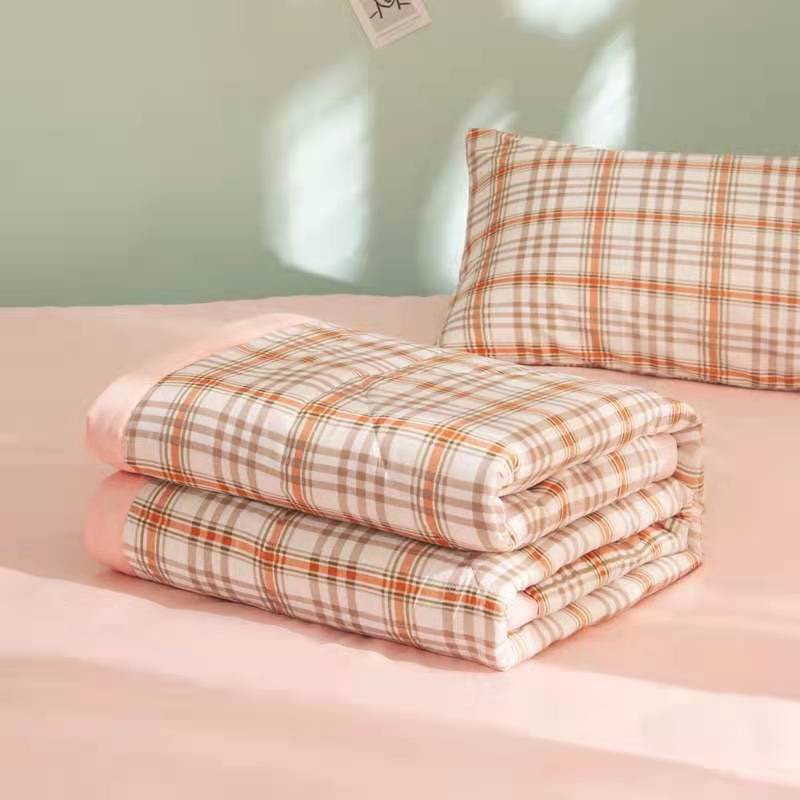 [FREESHIP] Bộ chăn ga gối ga giường cotton Đũi kẻ Muji chăn trần hè (nhiều mẫu) - Ngân Khánh Bedding drap giường, mền hè