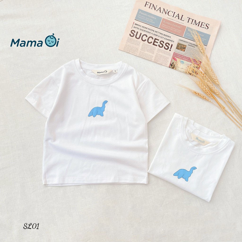 Áo thun bé trai bé gái vải cotton co dãn 4 chiều màu trắng cho bé 0-3 tuổi của Mama Ơi - Thời trang cho bé