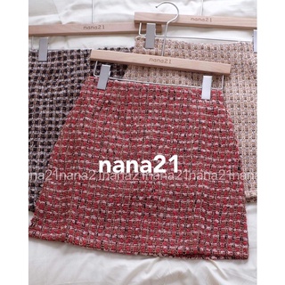 Chân váy dạ tweed