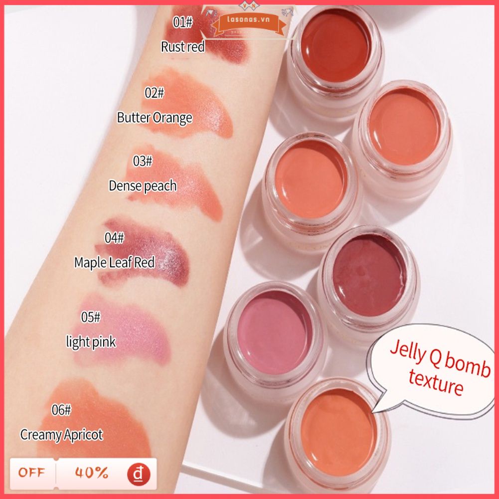 (Hàng Mới Về) Kem Đánh Má Hồng Dạng Thạch Dưỡng Ẩm Tự Nhiên Màu Trắng Cho Nữ