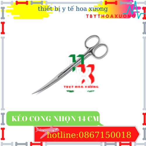 [ Chính Hãng parkistan ] Kéo Y Tế Cong Nhọn 12,14,16,18,20cm