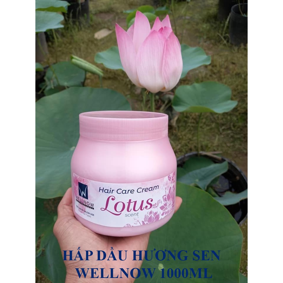 {Tặng 1 ống protein sophia} HẤP Ủ TÓC TẠI NHÀ LOTUS WELLNOW HƯƠNG SEN 500ML