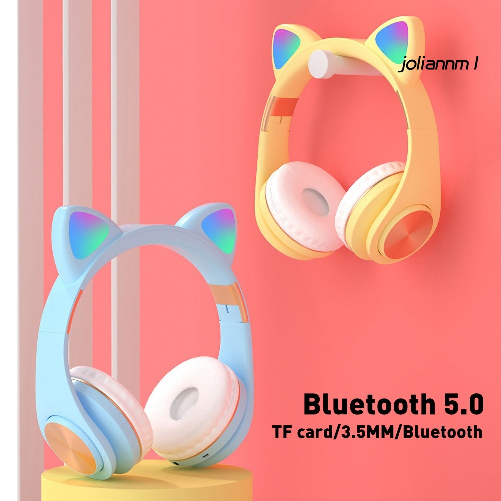 Tai Nghe Bluetooth 5.0 Kèm Mic Có Đèn Led 3.5mm