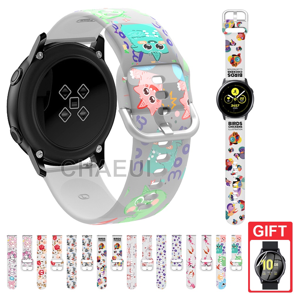Dây Đeo Silicon Trong Suốt 20mm Cho Đồng Hồ Thông Minh Samsung Galaxy Watch Active 2 40mm 44mm
