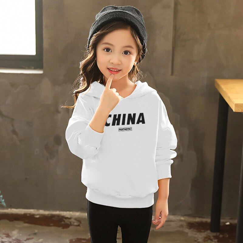 Áo Hoodie Tay Dài In Chữ Cho Bé 4-12 Tuổi