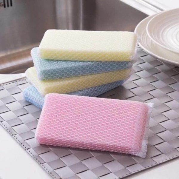 Set 5 miếng xốp rửa bát bọc lưới Seiwa siêu nhẹ chùi rửa nhanh hiệu quả Nhật Bản - Tetuchan Store