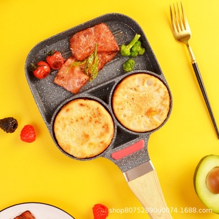 Chảo đá chia ô 3 ngăn chiên dán đa năng chống dính tốt