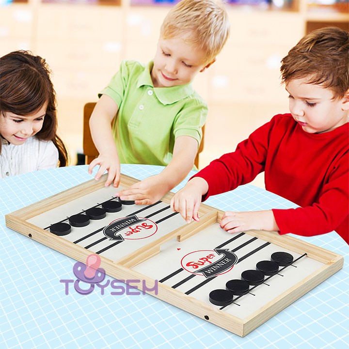 Đồ chơi trẻ em bộ cờ búng bàn đấu ice hockey toysem côn cầu foosball winner - Quà tặng sinh nhật cho bé