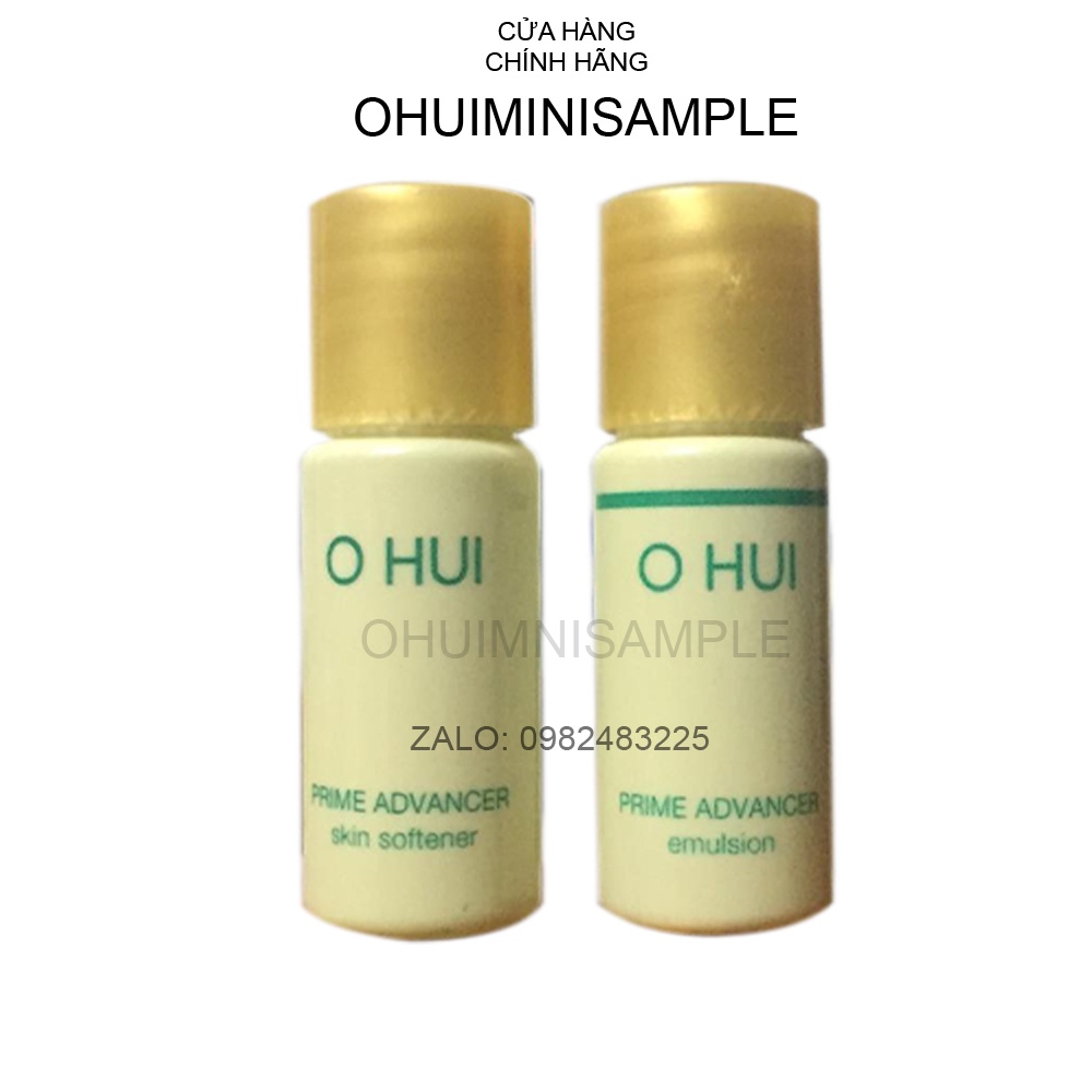 Cặp Nước Hoa Hồng Và Sữa Dưỡng Trắng Căng Bóng Da Ohui Prime Advancer 5ml