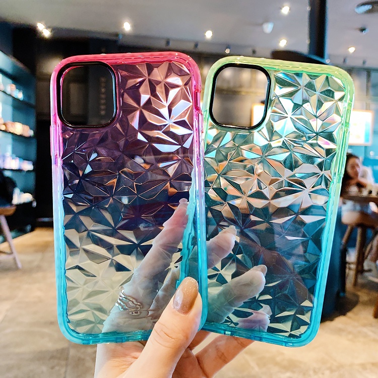 Ốp Điện Thoại Mềm Trong Suốt Chống Sốc Màu Gradient Cho iPhone 14 13 12 11 Pro MAX X XR XS MAX 8 7 Plus + SE 2020