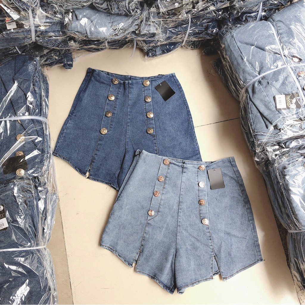 [ KÈM VIDEO] QUẦN SHORT JEAN NỮ XẺ ĐÙI 8 NÚT SIÊU CAO CÁ TÍNH