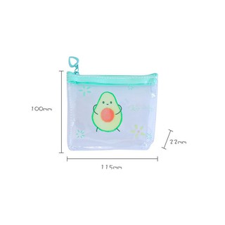 Bóp mini trong suốt trái bơ