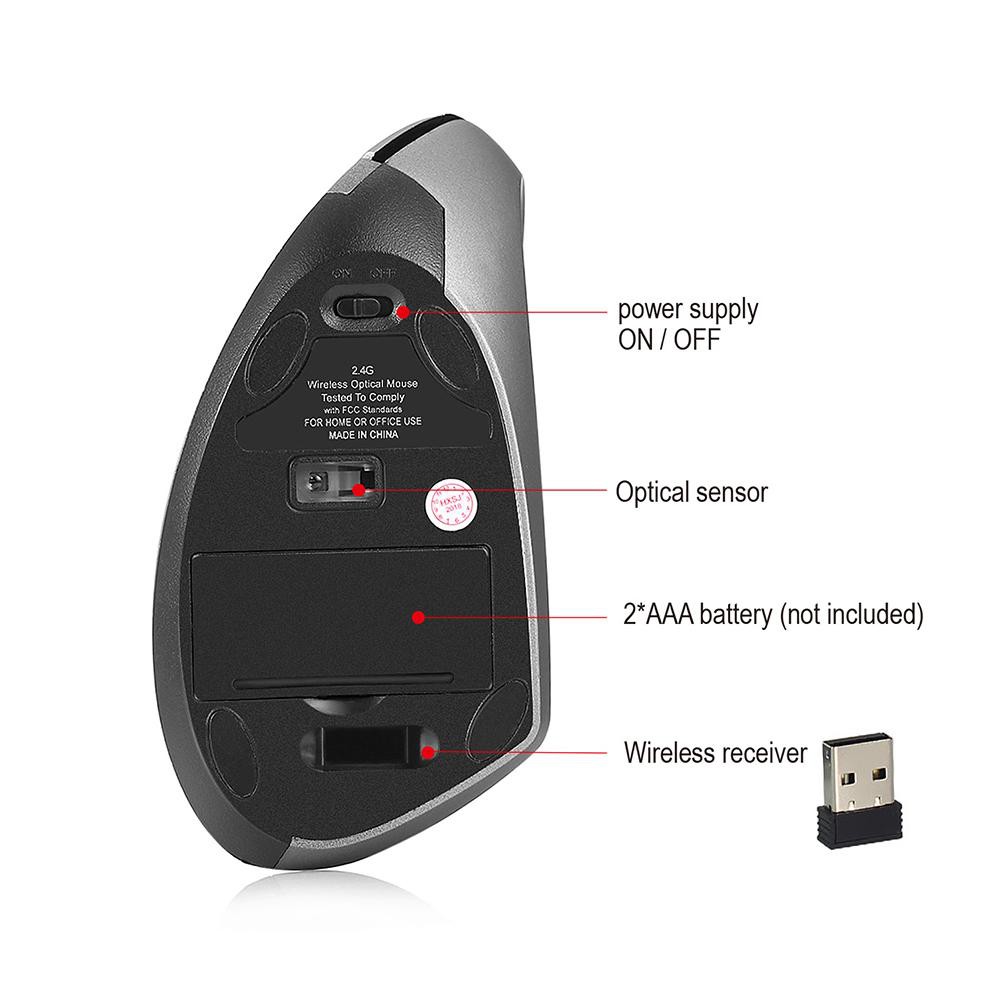 Chuột quang không dây 2.4Ghz 6 nút 2400DPI