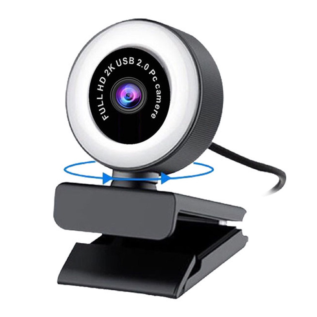 [giá giới hạn] Mini 1080P/2K/5MP Webcam with   Fill Light and Mic  1080p Fixed Focus | BigBuy360 - bigbuy360.vn