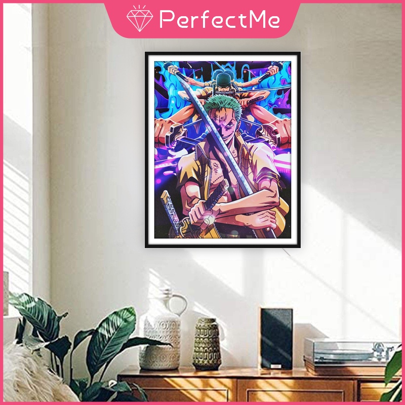 Bộ Tranh Đính Đá 5D Tự Làm Hình Nhân Vật Hoạt Hình Anime Treo Tường Trang Trí Nhà Cửa 40x50cm