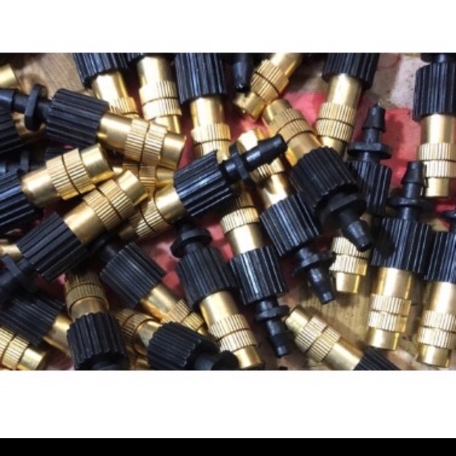 Combo 10 béc phun sương đầu đồng + khớp 1 gân