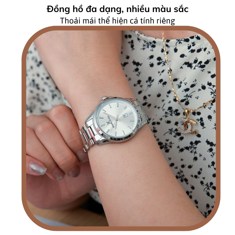 Đồng hồ nữ Daniel Klein Watch DK.1.12814 mặt nhỏ kính cứng chống xước, chống nước, dây thép đeo tay cao cấp chính hãng