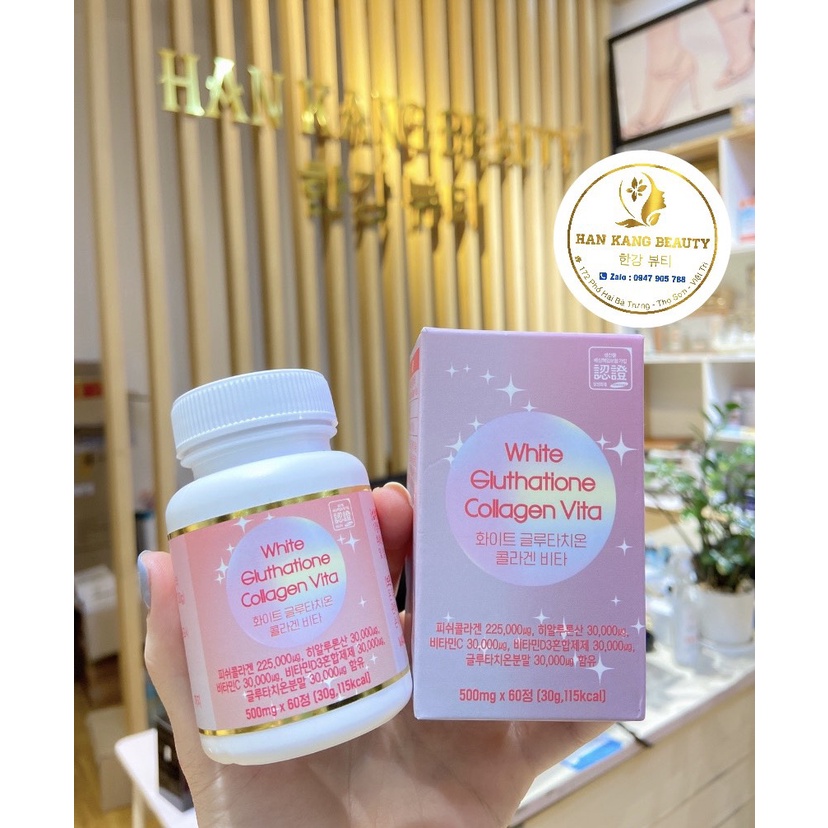 Viên Uống Trắng Da Tổng Hợp  White Glutathione Collagen Vita