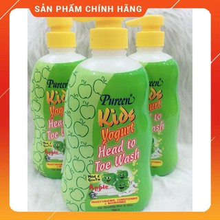 Sữa Tắm Gội Toàn Thân Pureen Cho Bé Yêu Hương Sữa Chua Táo 750ml