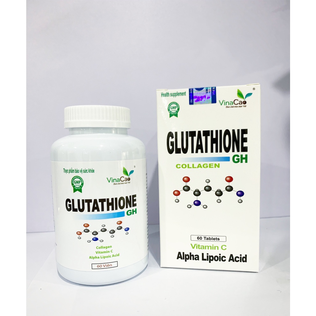 [3 hộp] Viên uống trắng da Glutathione Collagen GH giúp giảm thâm nám, làm trắng da, chống lão hóa liệu trình 3 tháng