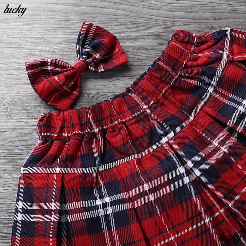 Chân Váy Đồng Phục Học Sinh Kẻ Sọc Caro Màu Đỏ Phong Cách Preppy Mới 2022 Dễ Phối Đồ Cho Bé Gái