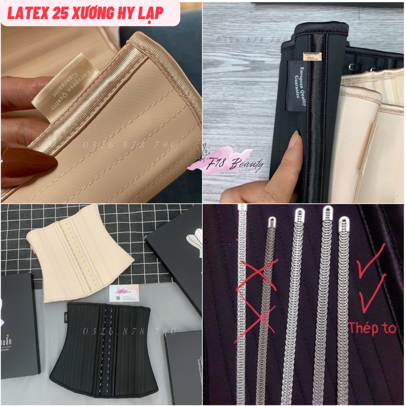 Đai Nịt Bụng Latex 25 Xương Định Hình Eo Thon Gọn Kèm Quà Tặng