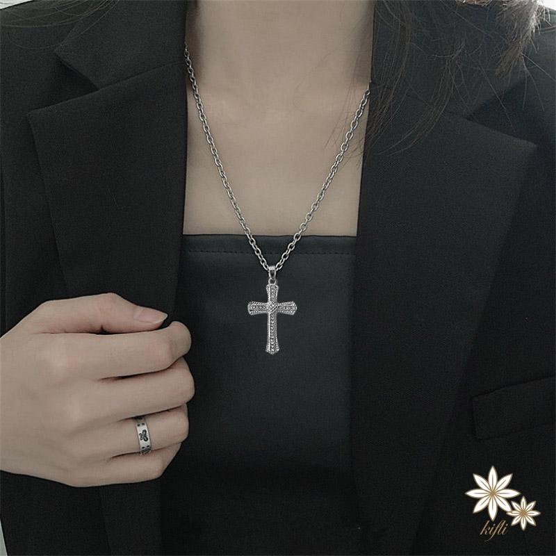 Vòng cổ Mặt Hình Thánh Giá Đính Đá Zircon Thời Trang Cho Nam Và Nữ