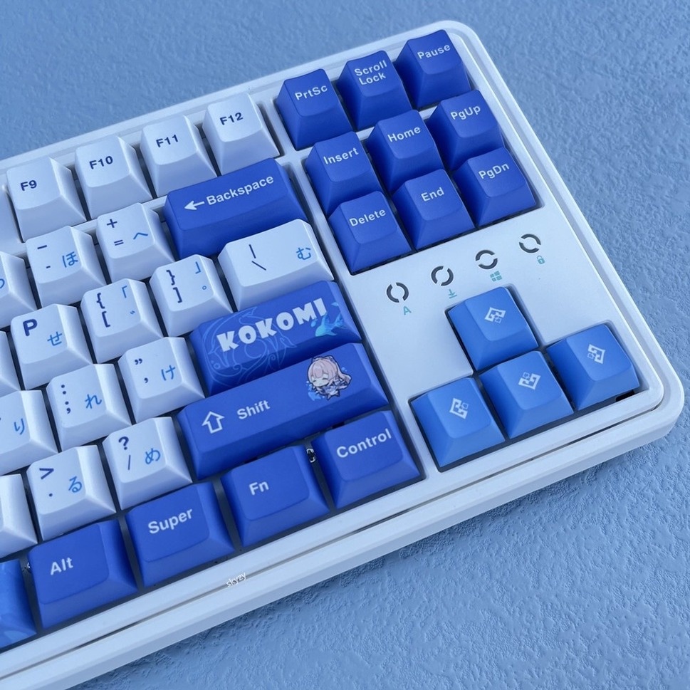 Genshin Impact Sangonomiya Kokomi Keycaps Cherry Profile Anime PBT DYE SUB Bàn phím cơ học Keycap