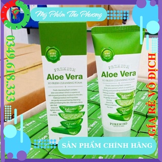 Sữa Rửa Mặt Hàn Quốc Nha Đam Lô Hội Cho Da Dầu Mụn Khô Nhạy Cảm Chính Hãng Pure Mind Aloe Vera So Fresh Cleansing Foam